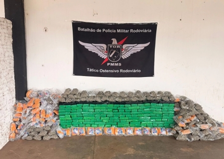TOR apreende 245 kg de drogas na MS-295