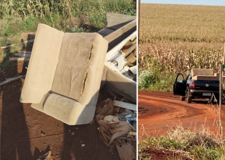 Idoso é preso por descarte irregular de sofá em Maracaju