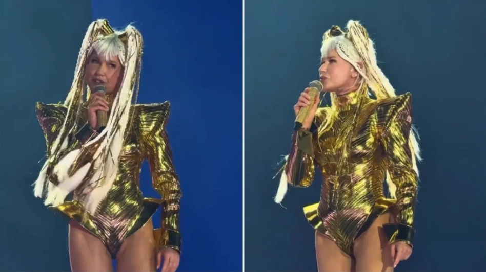 Xuxa rebate críticas por look cavado em show: 'Voo da virilha'