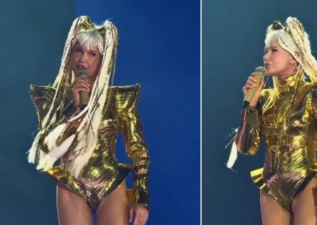 Xuxa rebate críticas por look cavado em show: 'Voo da virilha'