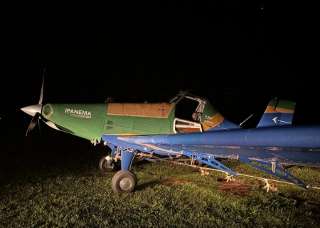 PMA multa cooperativa em R$ 100 mil e apreende aeronave por pulverização aérea irregular em Tacuru