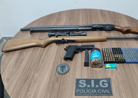 Operação apreende armas e munições em Brasilândia