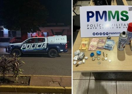 Dupla é presa com drogas após pichações em Rio Brilhante
