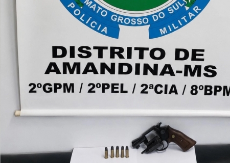 Homem é preso com revólver após tentar fugir da PM em Amandina