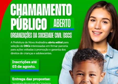 Prefeitura abre chamamento público para ampliar parcerias com entidades sociais