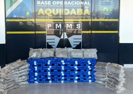 PMR apreende mais de 115 quilos de drogas na MS-164 e causa prejuízo de R$ 437 mil ao crime