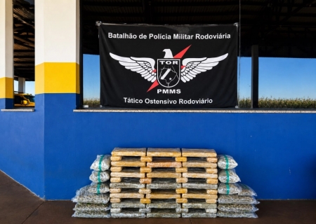 Passageira é presa com 60 quilos de drogas durante fiscalização da Polícia Militar Rodoviária em Maracaju