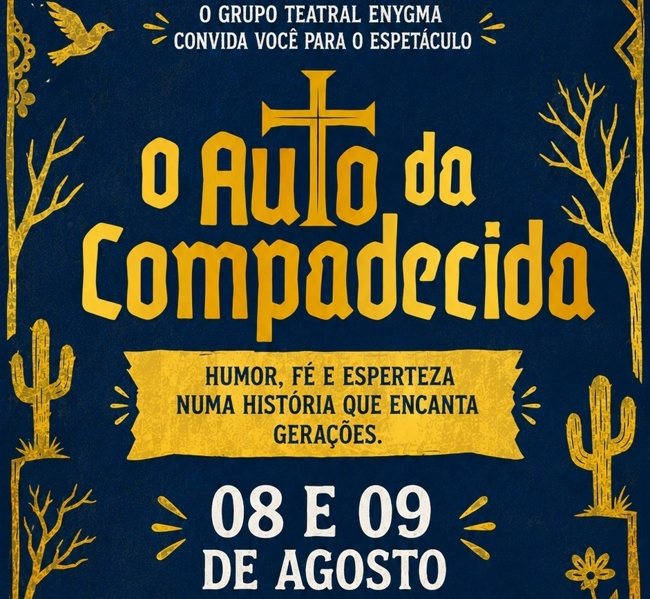 “O Auto da Compadecida” será encenado neste fim de semana em Nova Andradina