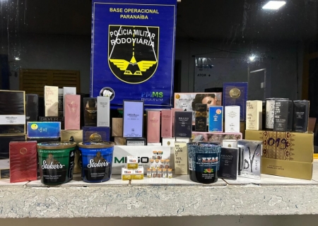 PMR apreende perfumes, tirzepatida e tabaco na MS-240