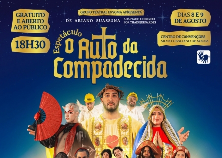 O Auto da Compadecida terá duas apresentações gratuitas em Nova Andradina