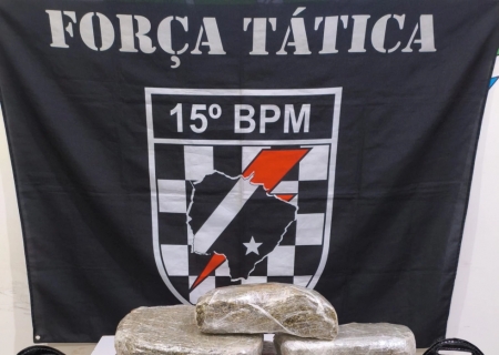 Em Maracaju, Força Tática apreende maconha dentro de bolsas em ônibus