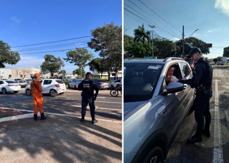 8º BPM participa de blitz do Agosto Lilás em Nova Andradina