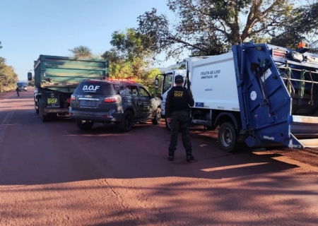 DOF recupera caminhões roubados de prefeitura e prende três em Corumbá