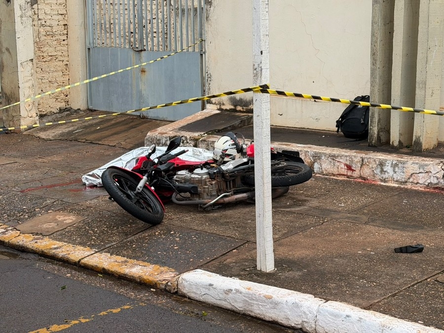 Motociclista morre em colisão no centro de Nova Andradina
