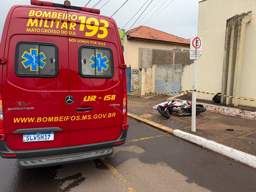Motociclista morre em colisão no centro de Nova Andradina