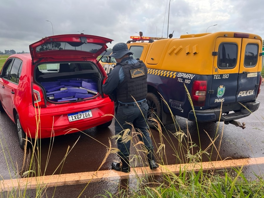 Após fuga, cerco policial em Anaurilândia apreende mais de meia tonelada de drogas