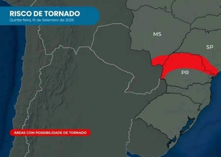 Extremo sul de MS tem risco de tempestades severas e possibilidade de tornados