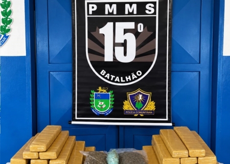PM apreende 41 kg de drogas em ônibus em Nova Alvorada do Sul