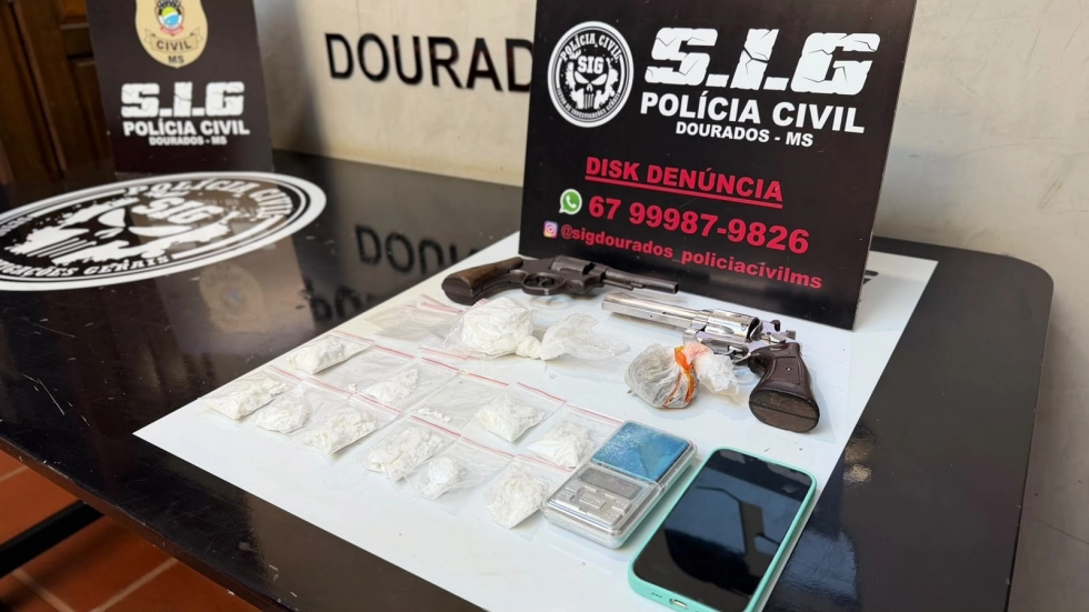 Polícia Civil prende homem e apreende drogas e armas durante operação em Dourados