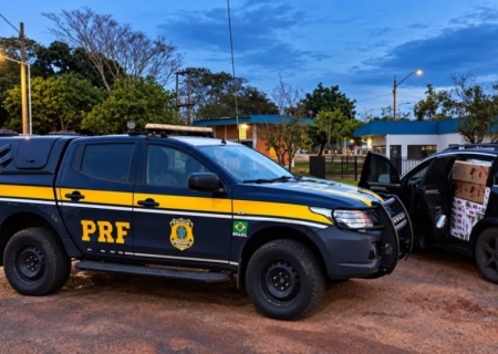 PRF apreende 14 mil maços de cigarros contrabandeados após perseguição em Bataguassu