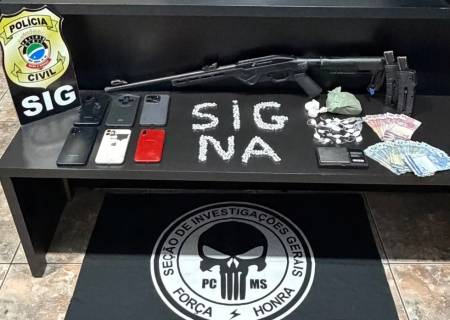 SIG de Nova Andradina apreende dois adolescentes com drogas e arma em Nova Casa Verde
