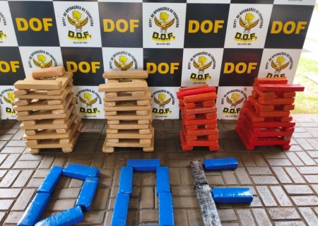 DOF apreende 112 quilos de maconha em empresa de transporte coletivo em Dourados