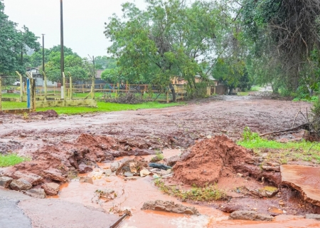 Chuvas intensas superam 205 mm em Nova Andradina e causam estragos no município