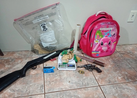 Choque prende dois homens e apreende armas e drogas em Nova Andradina