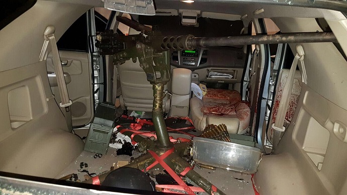 Armamento de guerra calibre .50 foi encontrado dentro de uma Toyota/SW-4 - Foto: WhatsApp/Jornal da Nova