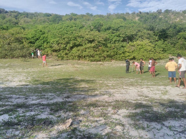 Local onde os dois corpos foram encontrados em reserva ind&iacute;gena de Aquiraz, no Cear&aacute; - Foto: Arquivo pessoal