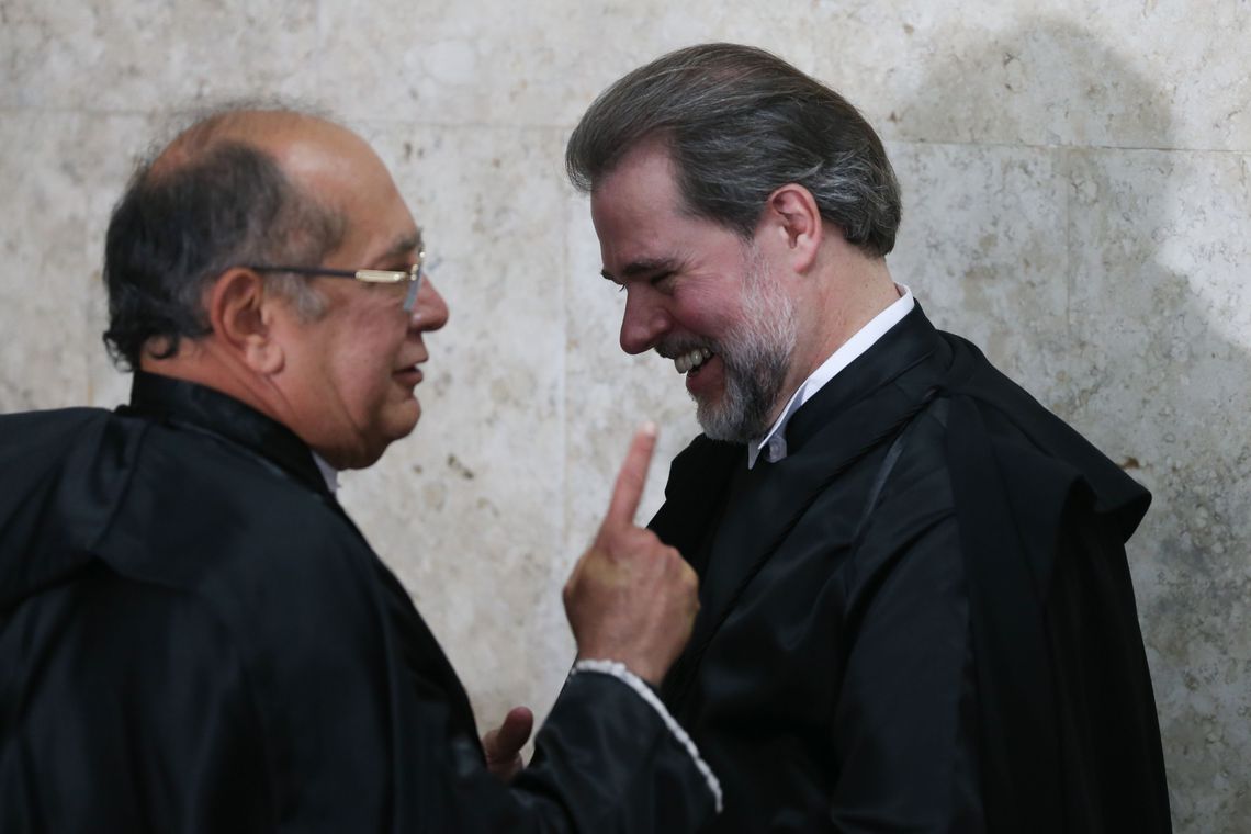 O ministro do STF Gilmar Mendes e o presidente do Supremo Tribunal Federal (STF), ministro Dias Toffoli - Foto: Fabio Rodrigues Pozzebom/Ag&ecirc;ncia Brasil