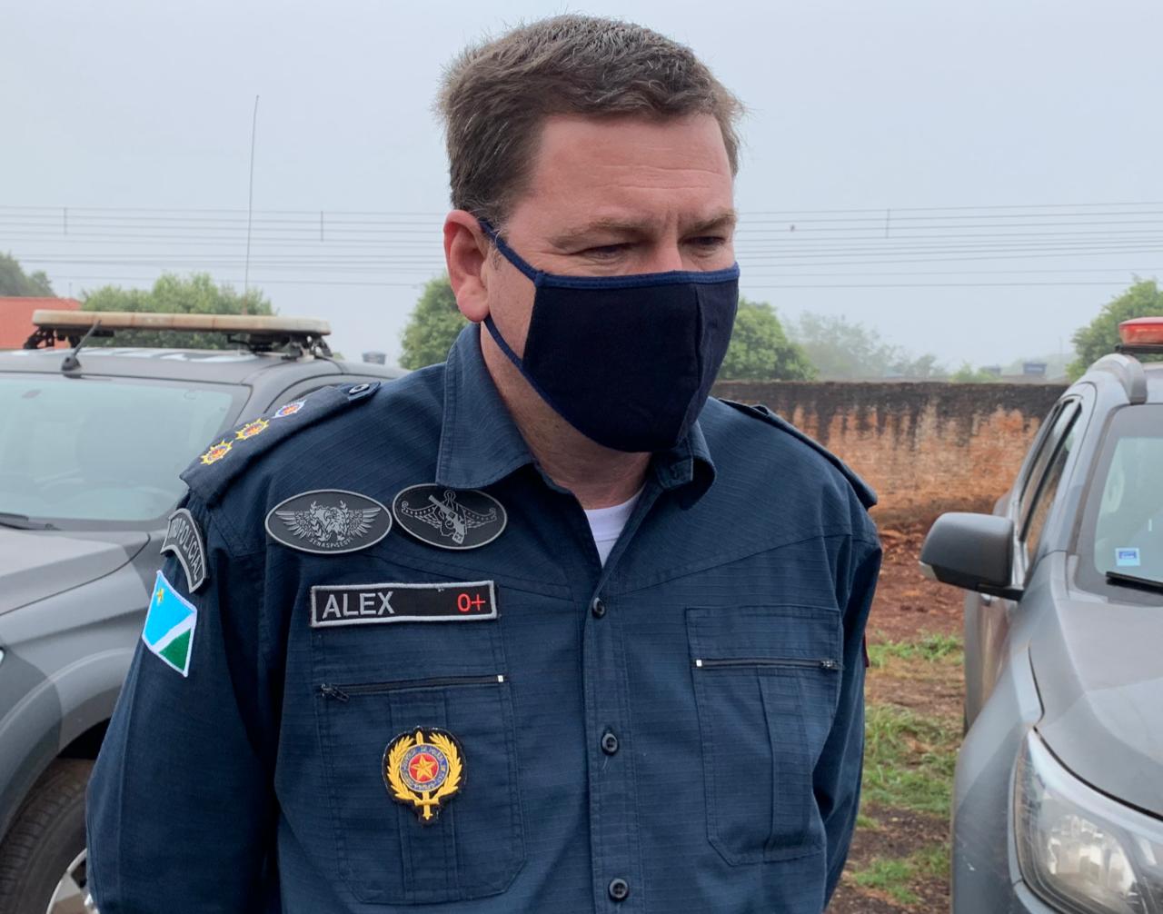 O comandante interino do 3&ordm; Batalh&atilde;o da PM e comandante da 9&ordf; Companhia PM ambos de Dourados, tenente-coronel PM Rodrigo Alex Potrich - Foto: Pol&iacute;cia Militar/Divulga&ccedil;&atilde;o