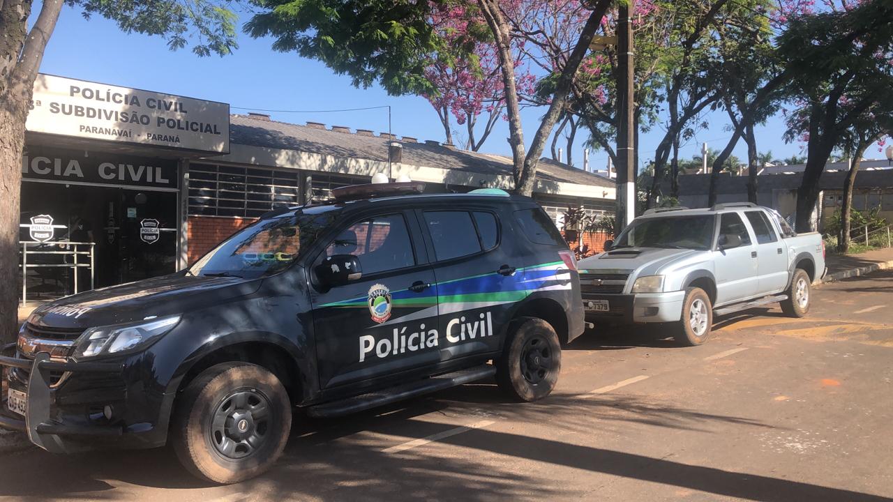 Caminhonete da v&iacute;tima recuperada em Paranava&iacute; (PR) - Foto: WhatsApp/Jornal da Nova