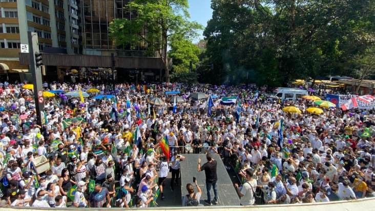 Grupo MBL faz primeiros discursos na manifesta&ccedil;&atilde;o na Avenida Paulista - Foto: Reprodu&ccedil;&atilde;o/MBL