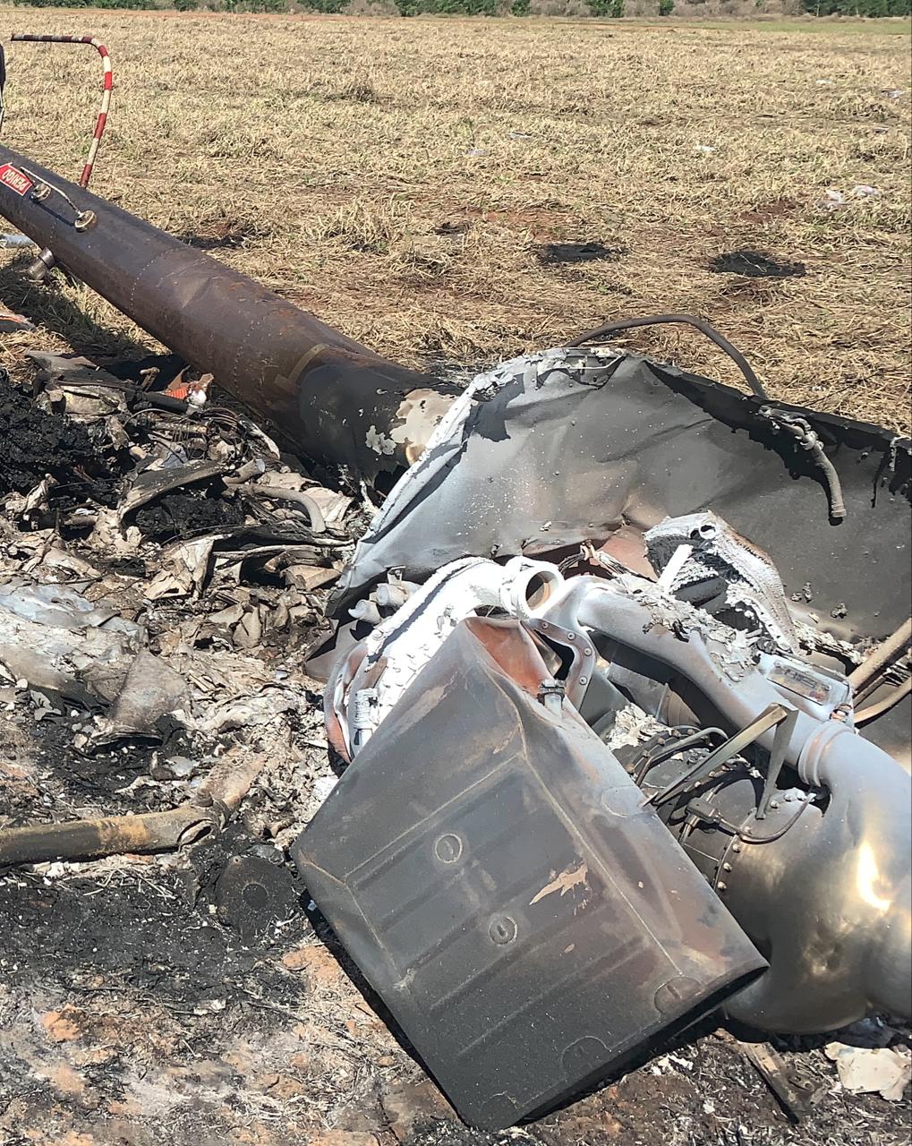 Aeronave caiu em fazenda na região de Ponta Porã - Foto: Polícia Civil/Divulgação