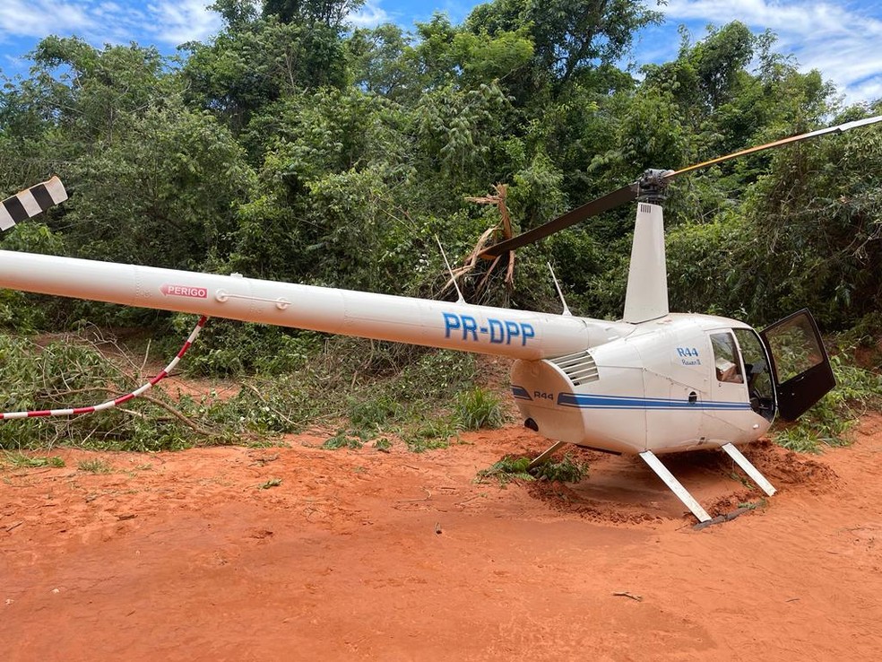 Polícia Federal apreende helicóptero lotado de cocaína após pouso forçado entre Assis e Paraguaçu Paulista - Foto: Polícia Federal/Divulgação